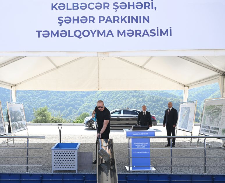 President Ilham Aliyev laid foundation stone for Kalbajar city park [PHOTOS/VIDEO]