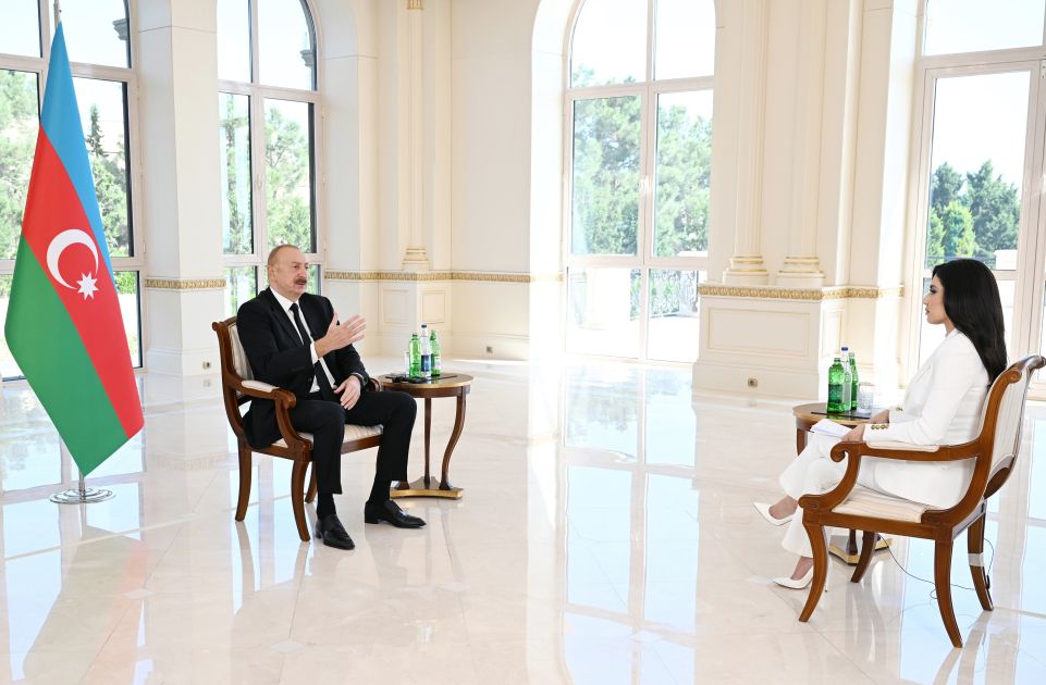 President Ilham Aliyev gave interview to Al Arabiya TV channel [PHOTOS]