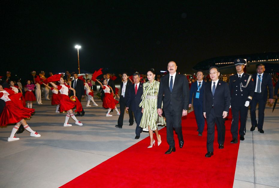 President of Azerbaijan Ilham Aliyev arrives in China for a working visit [PHOTOS]