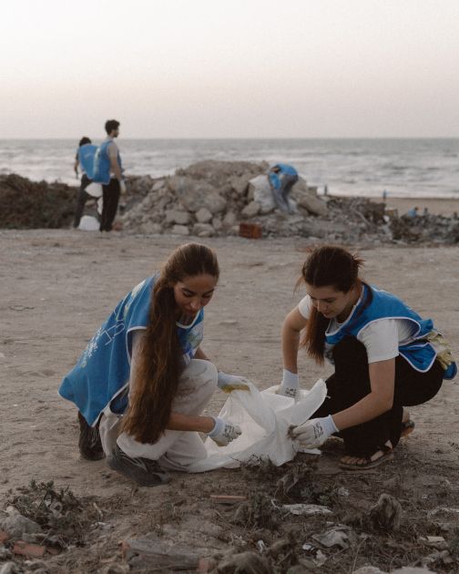 Leyla and Arzu Aliyeva join Bilgah coastal cleanup campaign