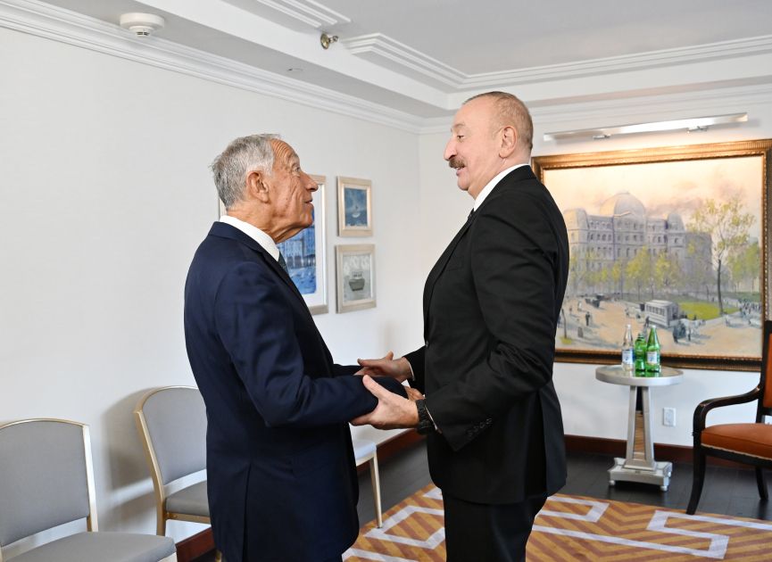President of Azerbaijan Ilham Aliyev meets with President of Portugal in New York [PHOTOS]