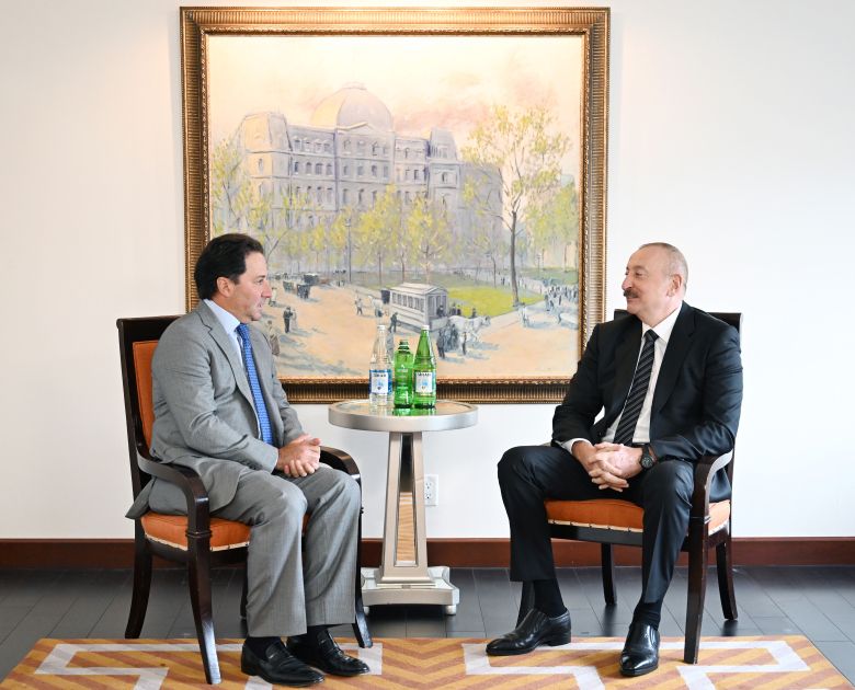 President Ilham Aliyev meets with Co-Founder and CEO of global investment firm Ares Management in New York [PHOTOS]