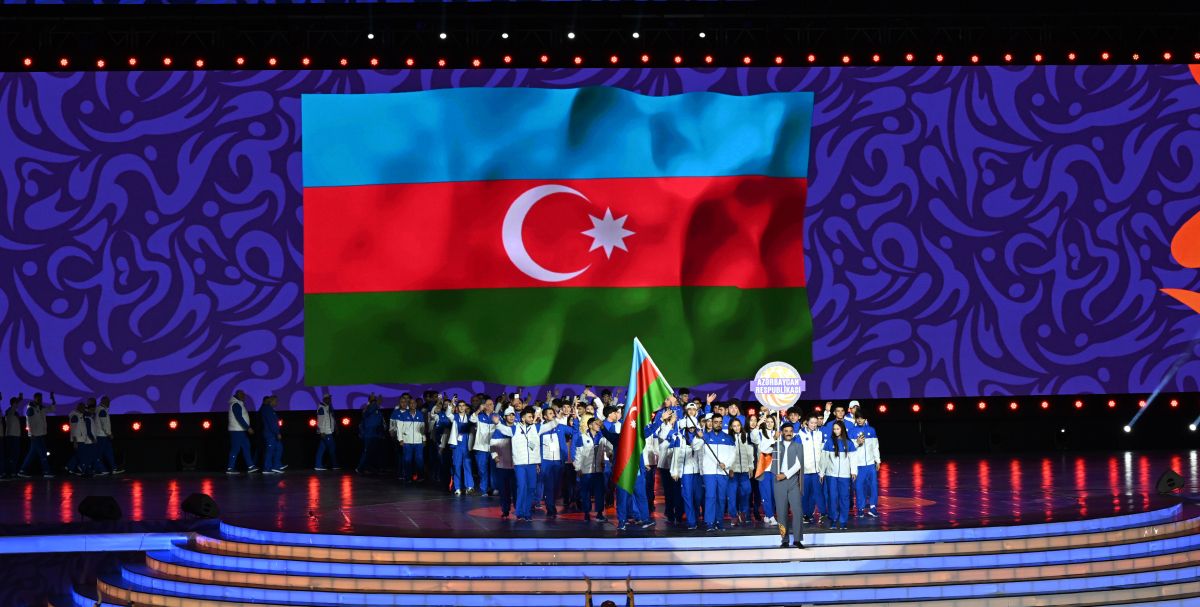 President Ilham Aliyev and First Lady Mehriban Aliyeva view opening ceremony of 3rd CIS Games commencing in Ganja [PHOTOS]