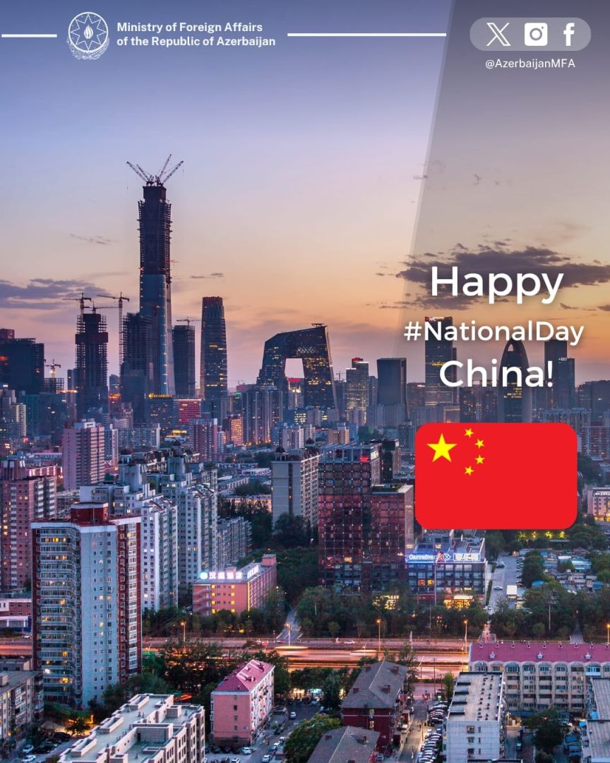 Azerbaijan congratulates China on National Day