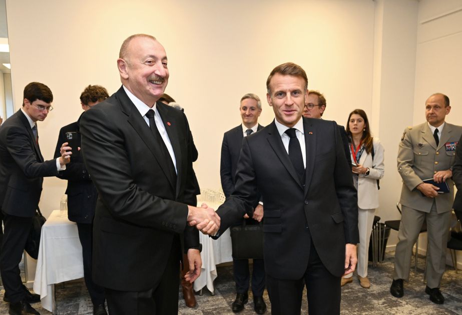 President of Azerbaijan Ilham Aliyev met with French President in Copenhagen [PHOTOS]