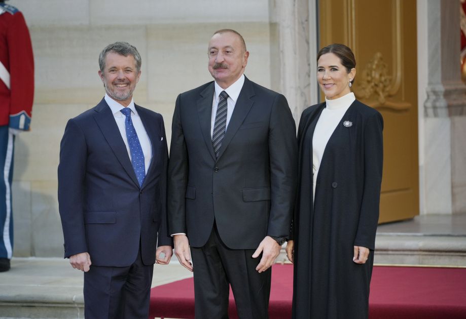 President of Azerbaijan Ilham Aliyev attendes banquet in Copenhagen [PHOTOS]