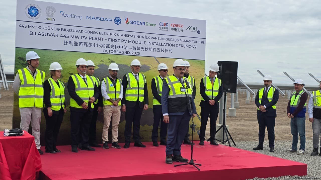 Bilasuvar Solar Power Plant launches with installation of first panel