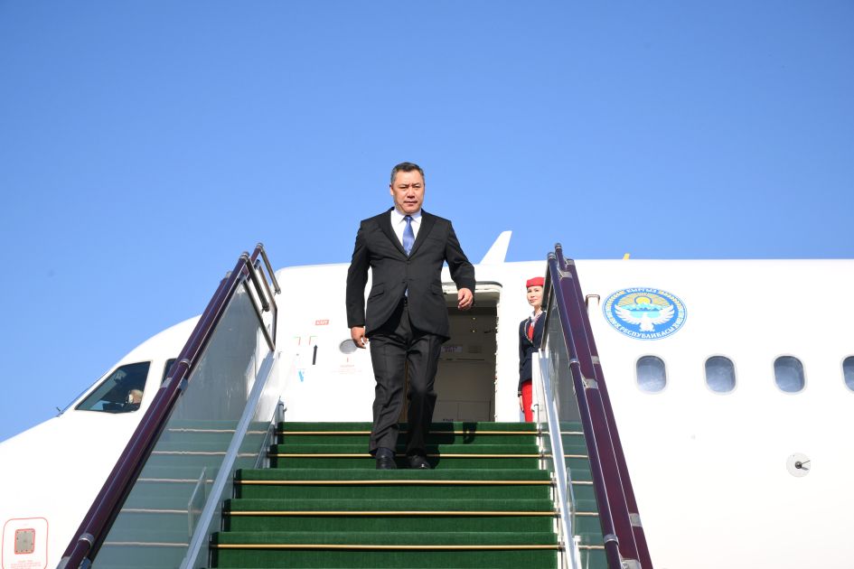 Kyrgyz President Sadyr Zhaparov arrives in Azerbaijan [PHOTOS]