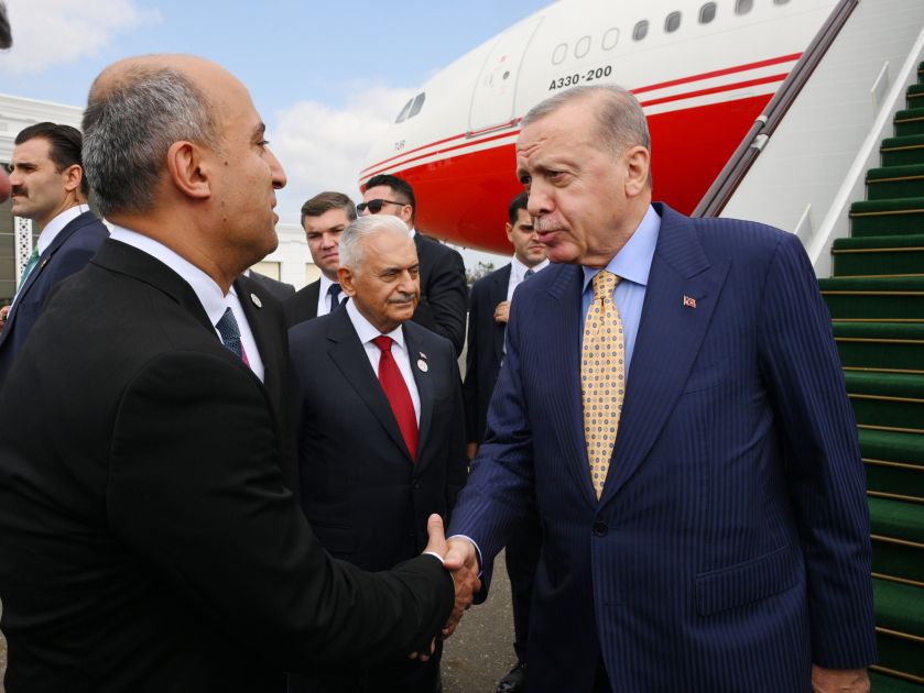 President of Türkiye arrives in Azerbaijan