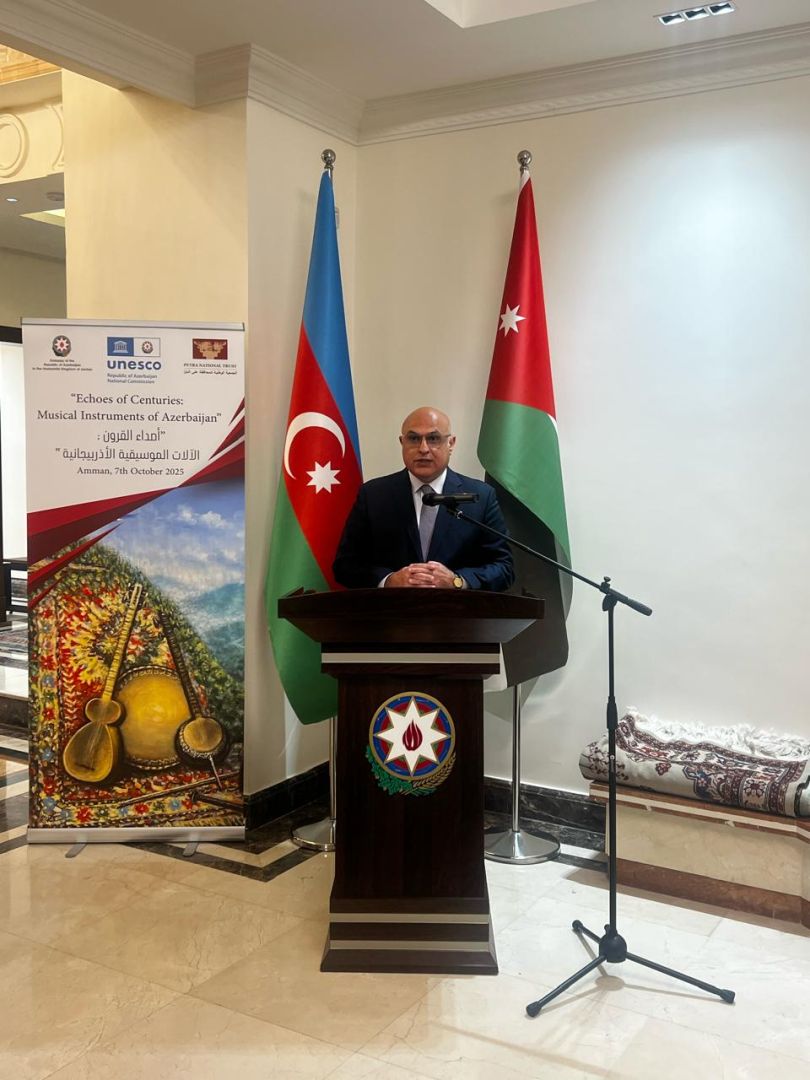 Exhibition 'Echoes of Centuries: Azerbaijani Musical Instruments' opens in Jordan [PHOTOS]