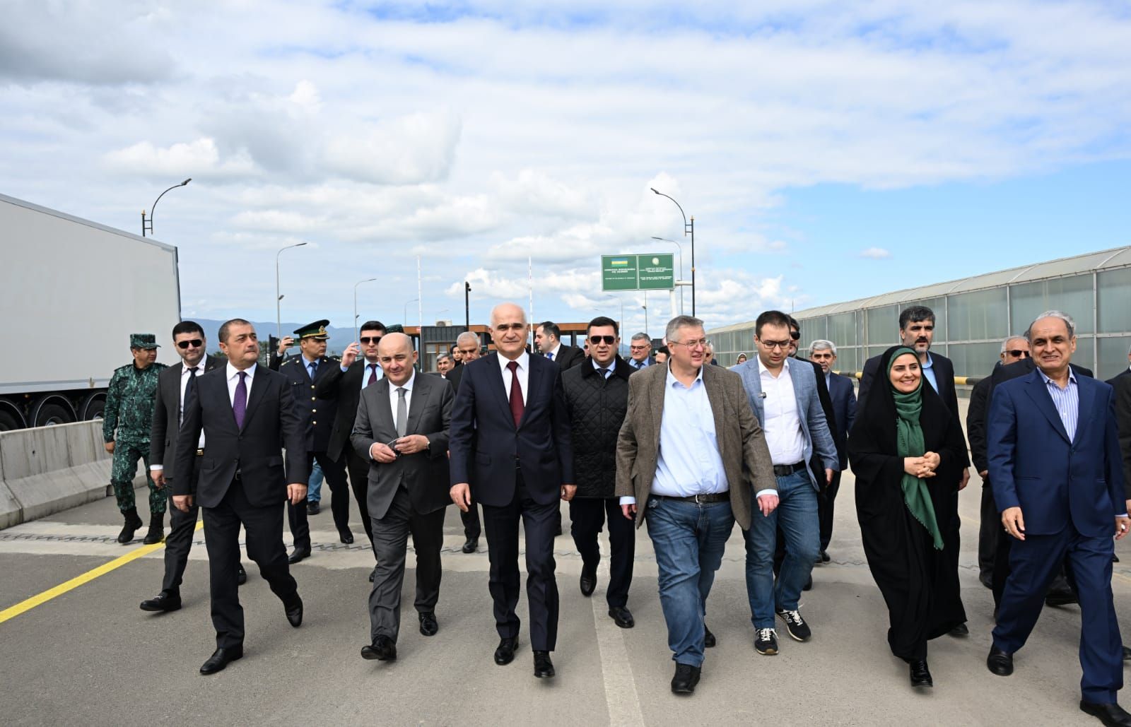 Delegations from Azerbaijan, Russia and Iran inspect North-South Corridor infrastructure in Astara [PHOTOS]