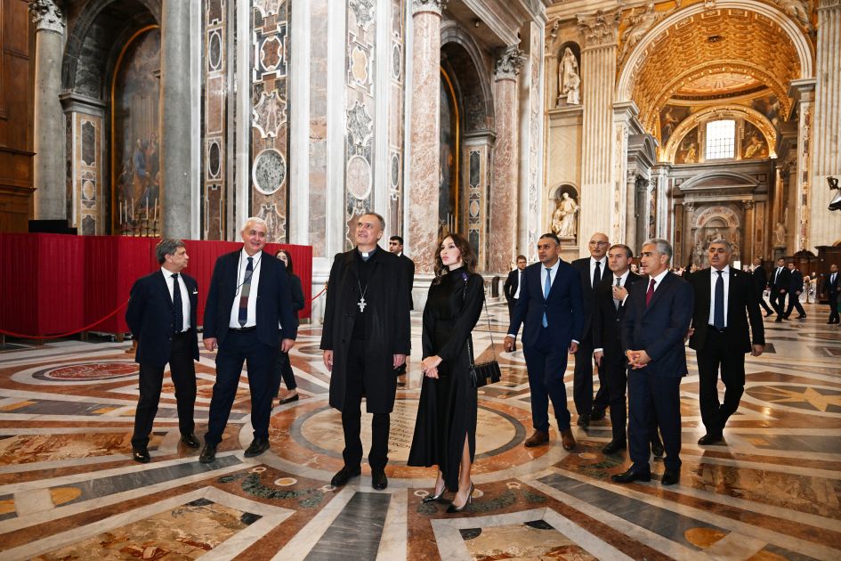 First Vice-President Mehriban Aliyeva inspected restoration progress at Saint Peter’s Basilica [PHOTOS/VIDEO]