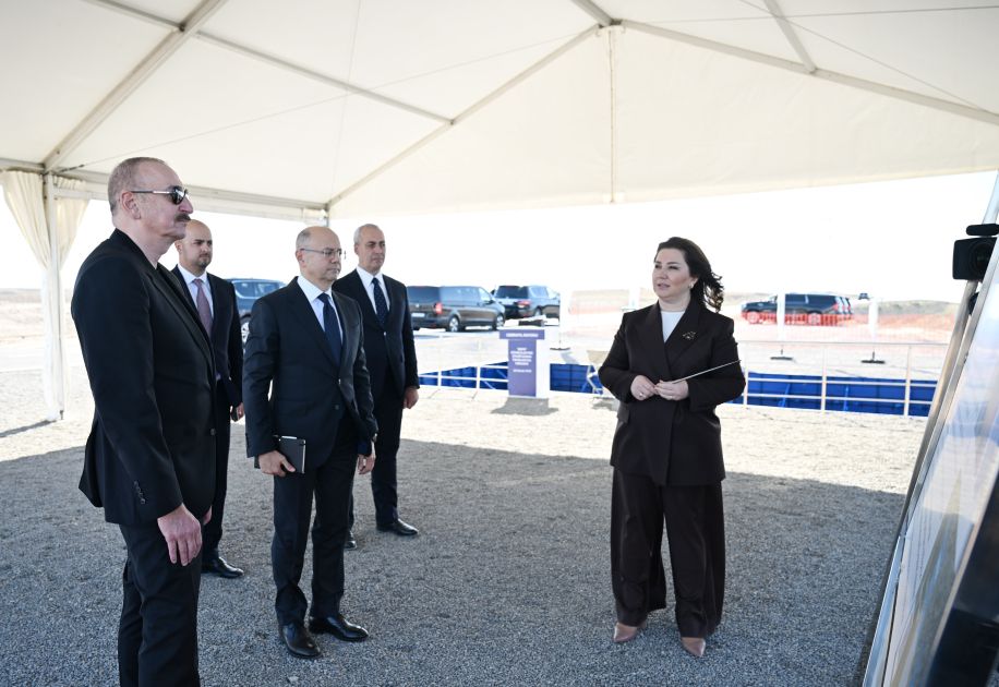 President Ilham Aliyev lays foundation stone for “Shams” and “Ufug” Solar Power Plants in Shahvalli village of Jabrayil district [PHOTOS]
