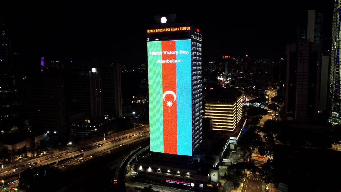 Kuala Lumpur City Hall marks Azerbaijan’s Victory Day with tower display [PHOTOS]