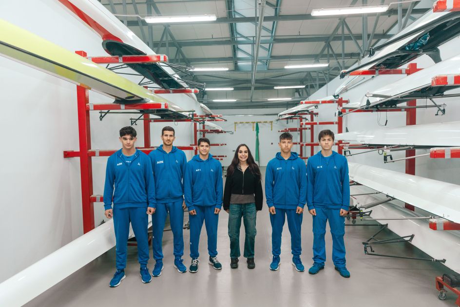 Leyla Aliyeva meets with athletes at rowing base in Mingachevir [PHOTOS]
