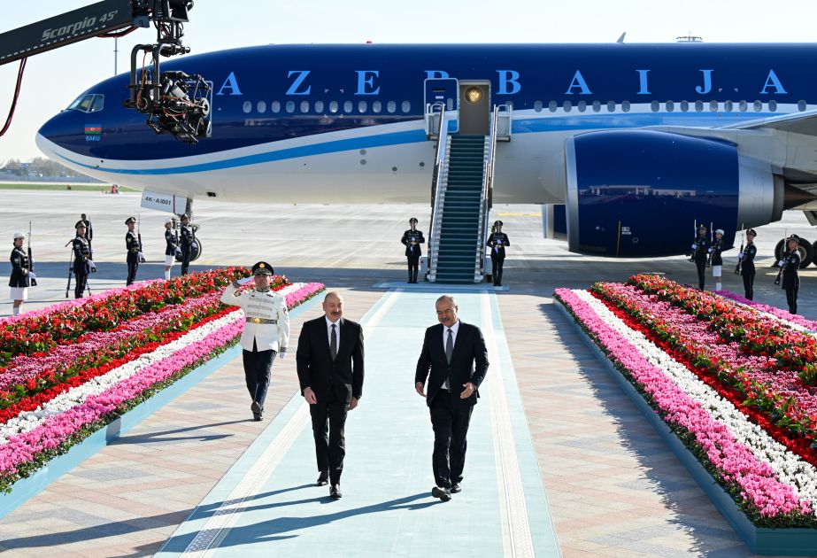 President of Azerbaijan Ilham Aliyev arrives in Uzbekistan [PHOTOS]