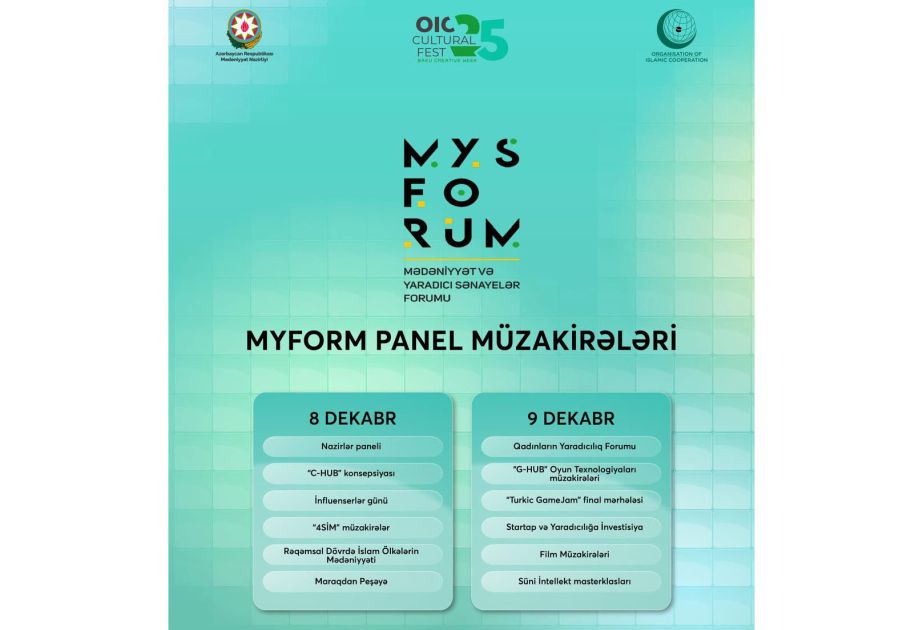 OIC Cultural Festival: Baku Creative Week 25 to feature MyForum panel sessions