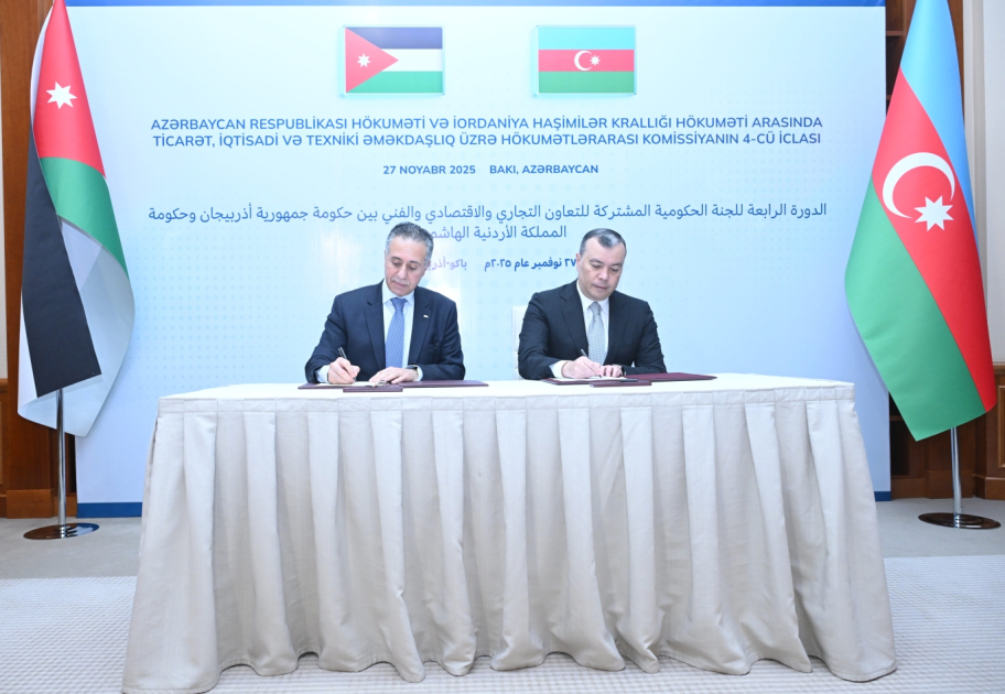 Baku, Amman advance strategic cooperation with new agreements signed