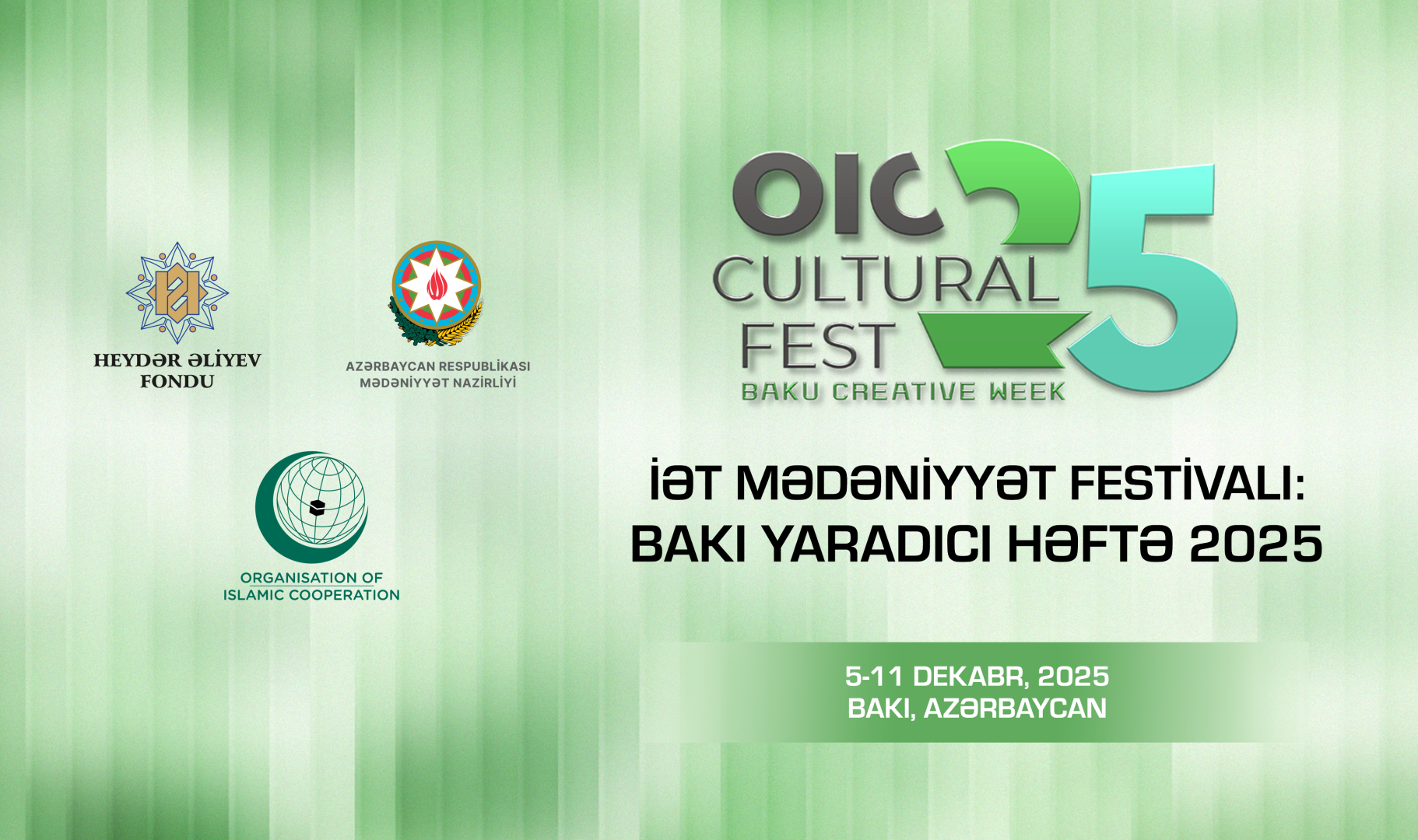 Heydar Aliyev Foundation partners in OIC Culture Festival: “Baku Creative Week 2025”
