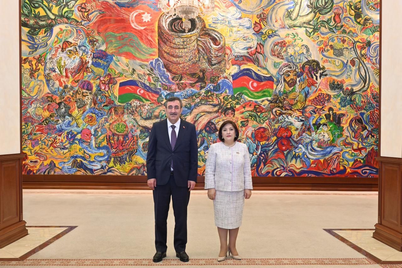 Sahiba Gafarova meets Turkish Vice President Cevdet Yilmaz in Baku