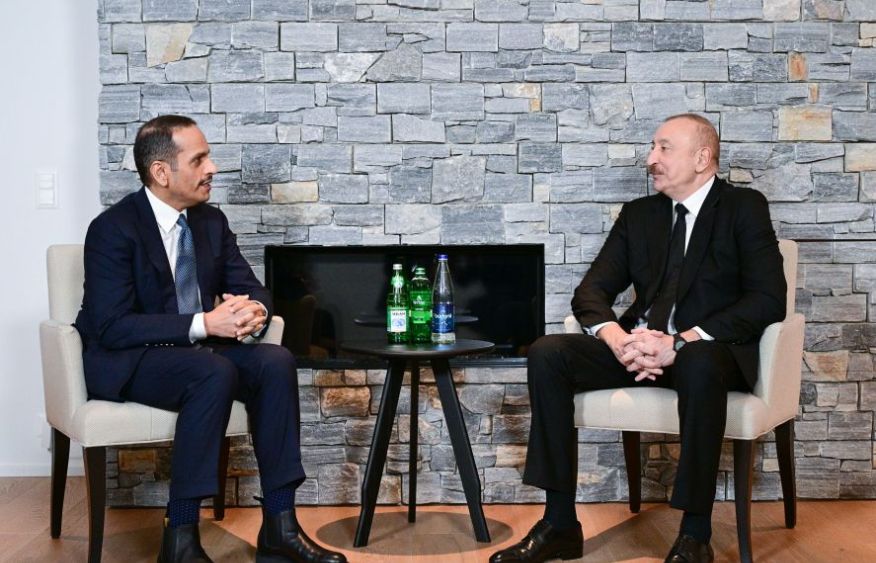 President Ilham Aliyev meets with Qatari Prime Minister and Foreign Minister in Davos [PHOTOS/VIDEO]