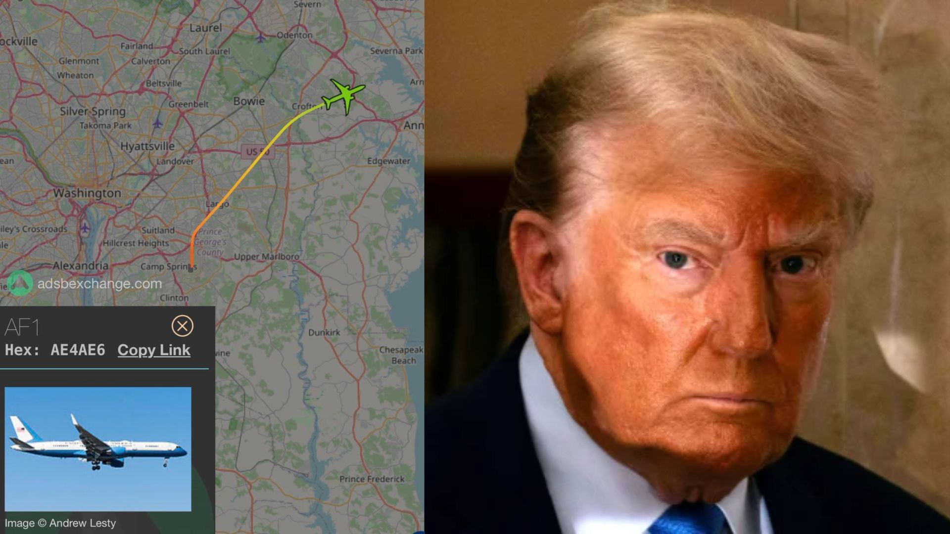 Donald Trump boards Air Force One en route to World Economic Forum in Davos