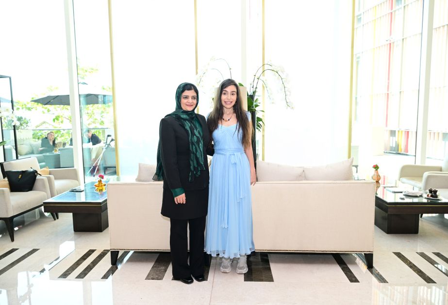 Leyla Aliyeva meets with Afghan women’s rights activist Zarqa Yaftali in Abu Dhabi