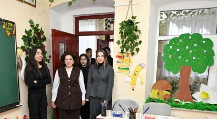 Leyla Aliyeva and Alena Aliyeva visit Special Secondary School No. 45 in Ganja [PHOTOS]