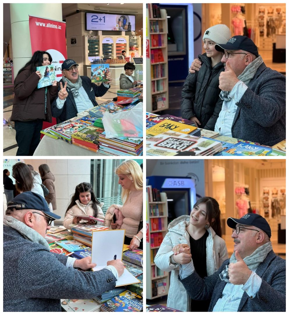 Honored Artist Bahram Bagirzade hosts autograph session for young readers