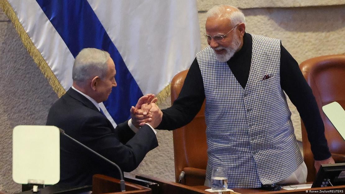 Modi says India stands by Israel with full conviction, as he calls it their 'fatherland'