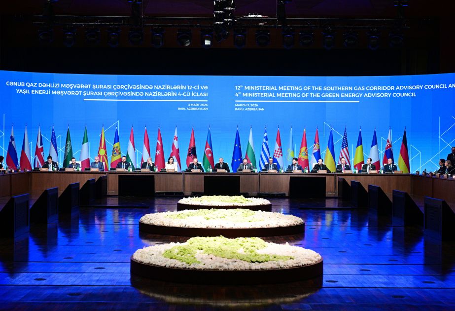 President Ilham Aliyev attends 12th Southern Gas Corridor Advisory Council Ministerial Meeting and 4th Green Energy Advisory Council Ministerial Meeting