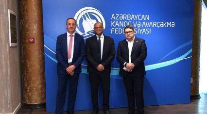 ICF, ECA Presidents meet Azerbaijani canoe and rowing officials [PHOTOS]