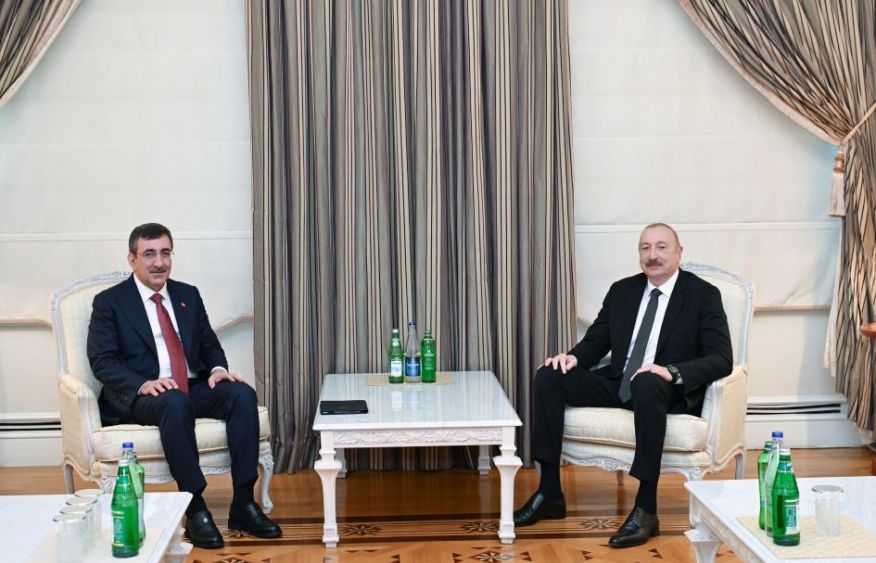 President Ilham Aliyev receives delegation led by Vice President of Türkiye [PHOTOS]