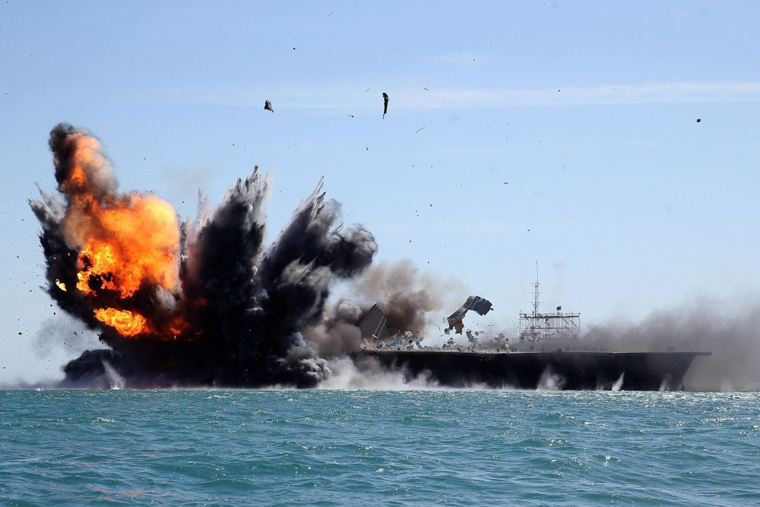 Iran said to hit US warship with two missiles in Hormuz but Washington denies it