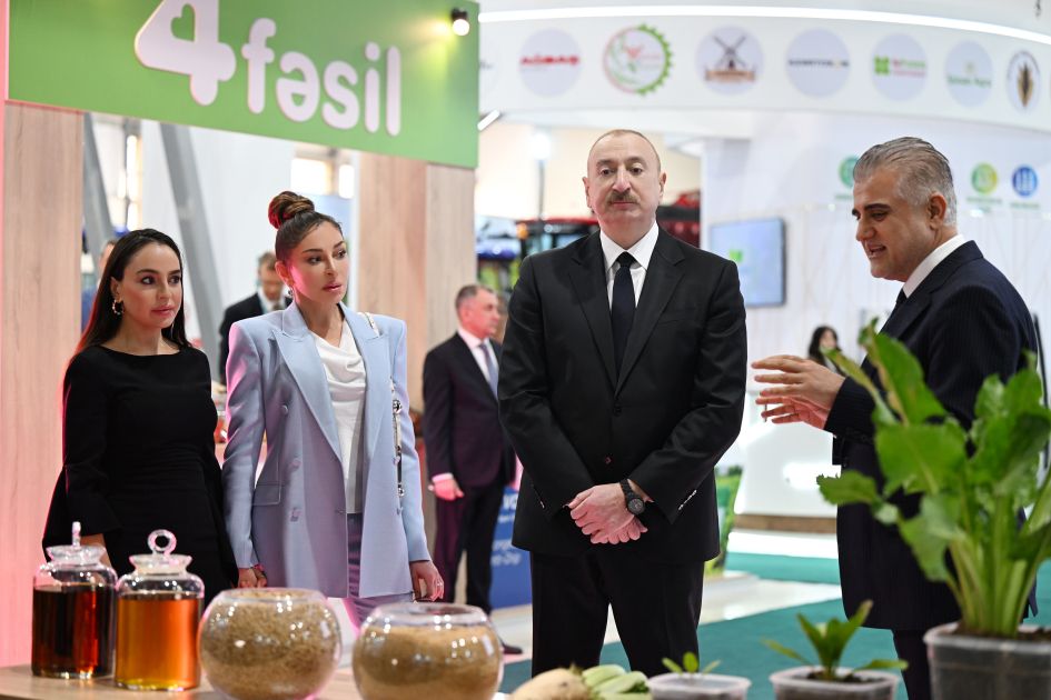 President Ilham Aliyev views 19th Caspian Agro Week and 31st Interfood Azerbaijan exhibitions [PHOTOS]