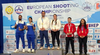 Azerbaijani shooters win silver at European Championship in Croatia [PHOTOS]