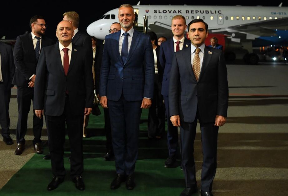 Slovak National Council Speaker Richard Raši arrives in Azerbaijan