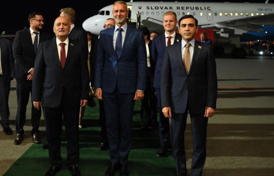 Slovak National Council Speaker Richard Raši arrives in Azerbaijan