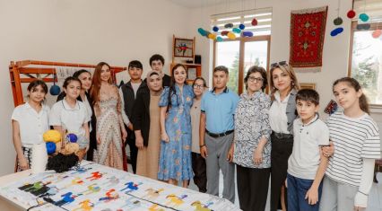 Leyla Aliyeva and Arzu Aliyeva visit boarding school with integrated training No. 11 [PHOTOS]