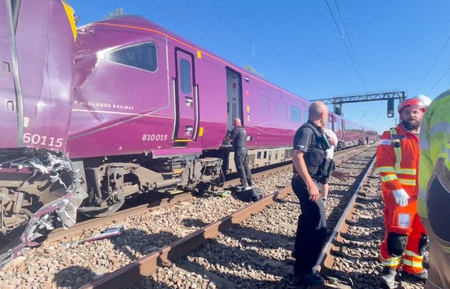 Two passenger trains crash in UK
