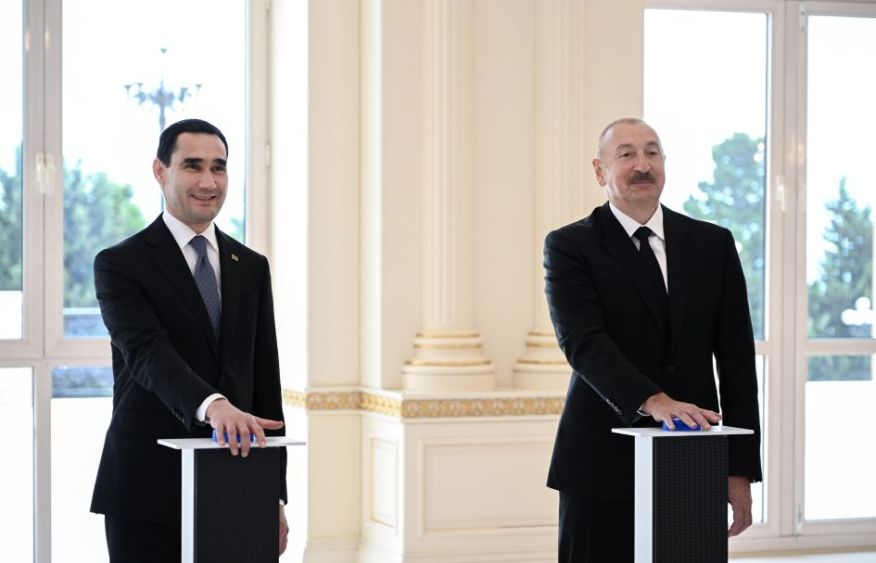 Ceremony of presenting "Dostlug" tanker held in online format with participation of Presidents of Azerbaijan and Turkmenistan [PHOTOS]