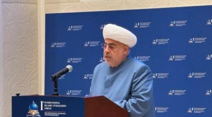Azerbaijan's top muslim cleric calls for peace at International Islamic Forum in Tashkent [PHOTOS]