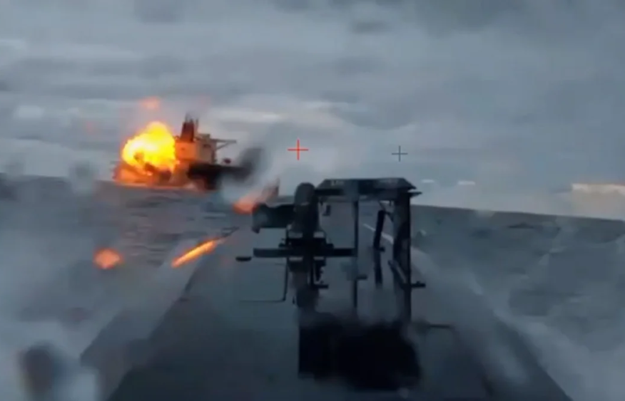 Ukraine says it struck 21 Russian oil tankers and support vessels in Azov