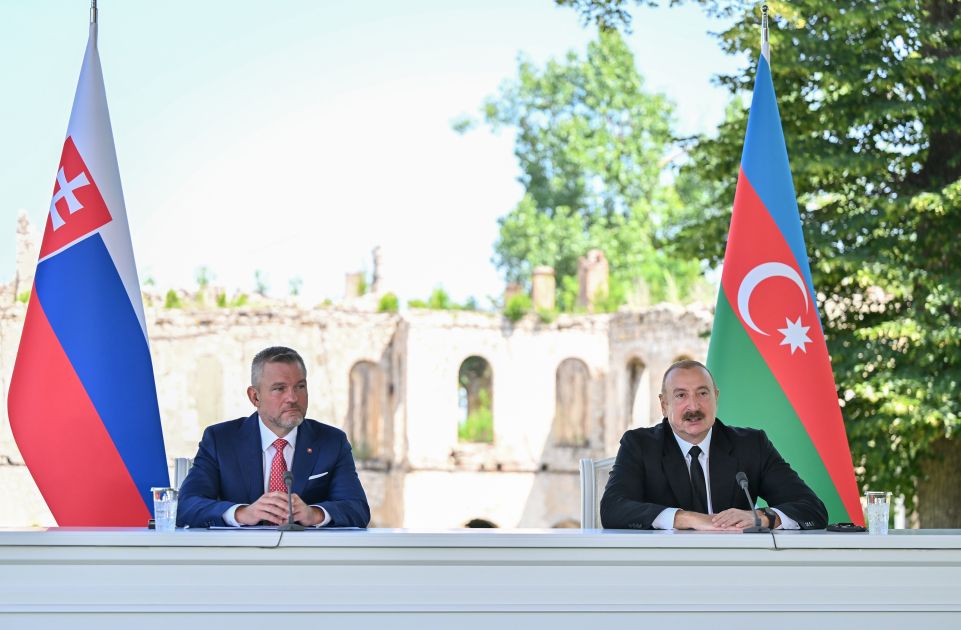 Presidents of Azerbaijan and Slovakia delivered press statements [PHOTOS/VIDEO]