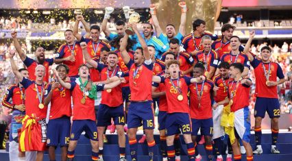 Spain receive FIFA World Cup 2026 Trophy after victory over Argentina [PHOTOS]