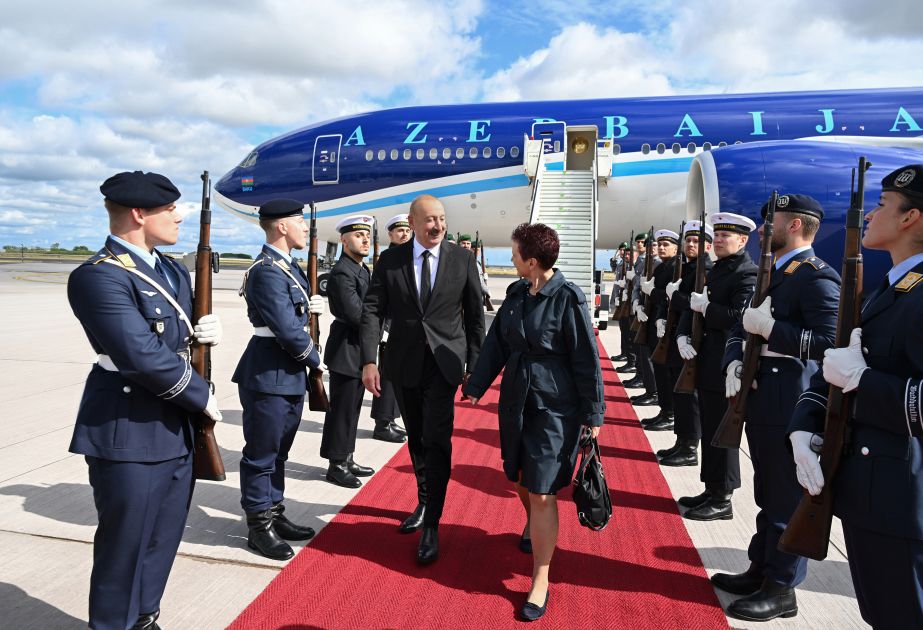 President Ilham Aliyev arrives in Germany on official visit