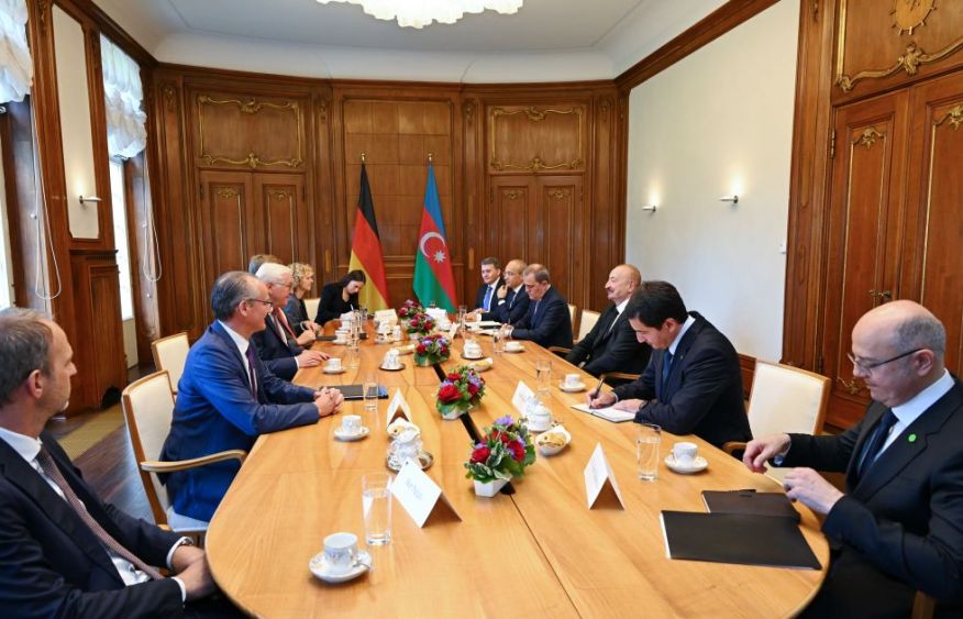 Presidents of Azerbaijan and Germany held expanded meeting [PHOTOS]