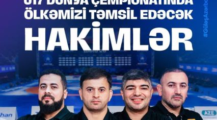 Four Azerbaijani referees to officiate at U-17 World Wrestling Championships