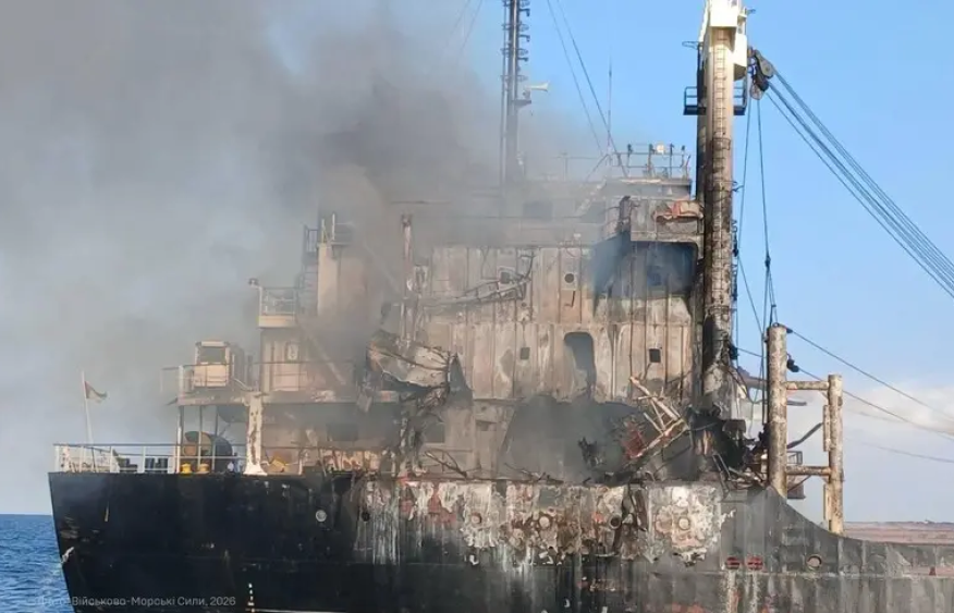 Turkish cargo ship sinks near Odesa after missile strike