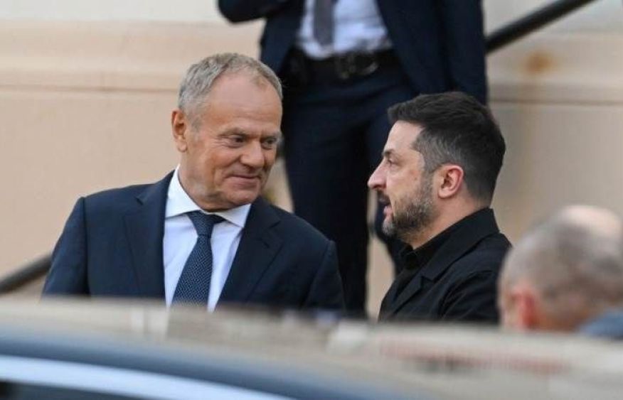 Poland's Tusk talks missile defense with Zelensky